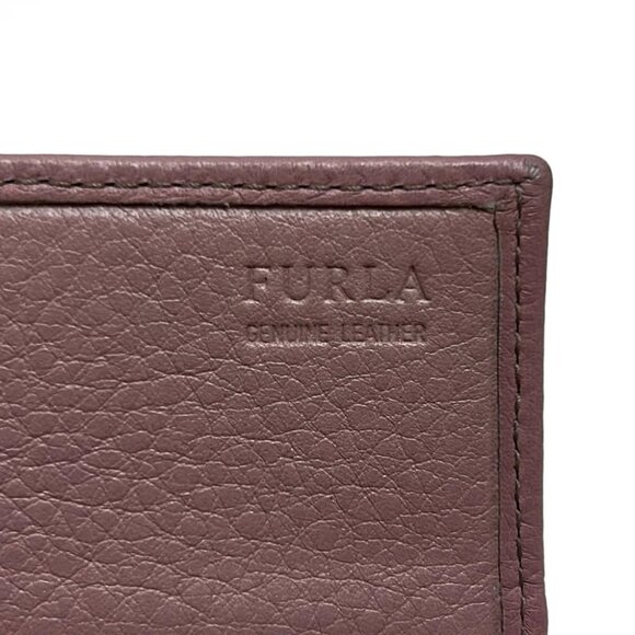 Auth FURLA - Light Pink Leather Long Wallet - Picture 7 of 7